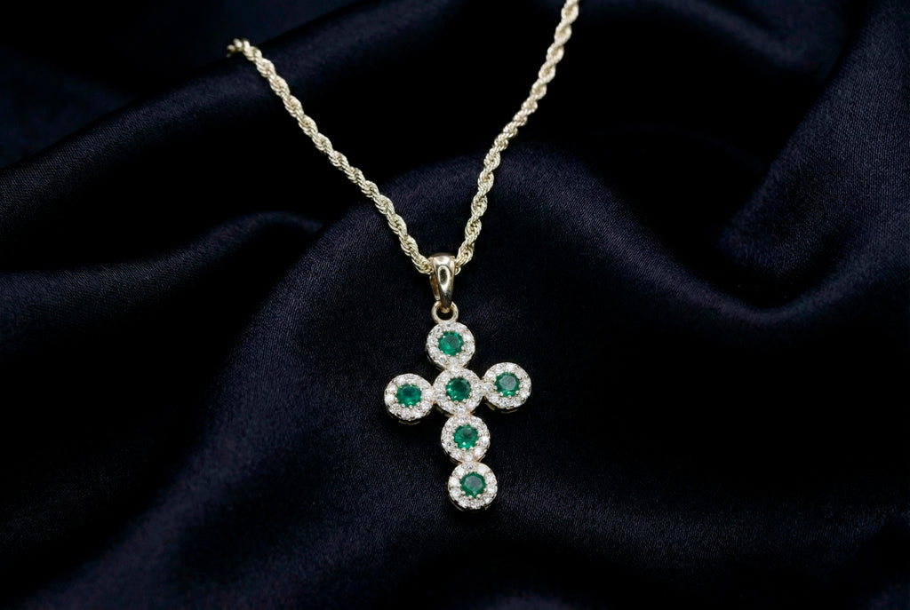CROSS  E/GREEN AND WHITE CZ