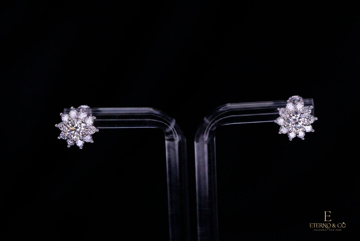 MOISSANITE WHITE SUNFLOWER SIL-22