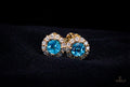 BLUE TOPAZ STUDS GLD-29