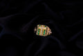 18K GOLD RING W/ CUBIC ZIRCONS
