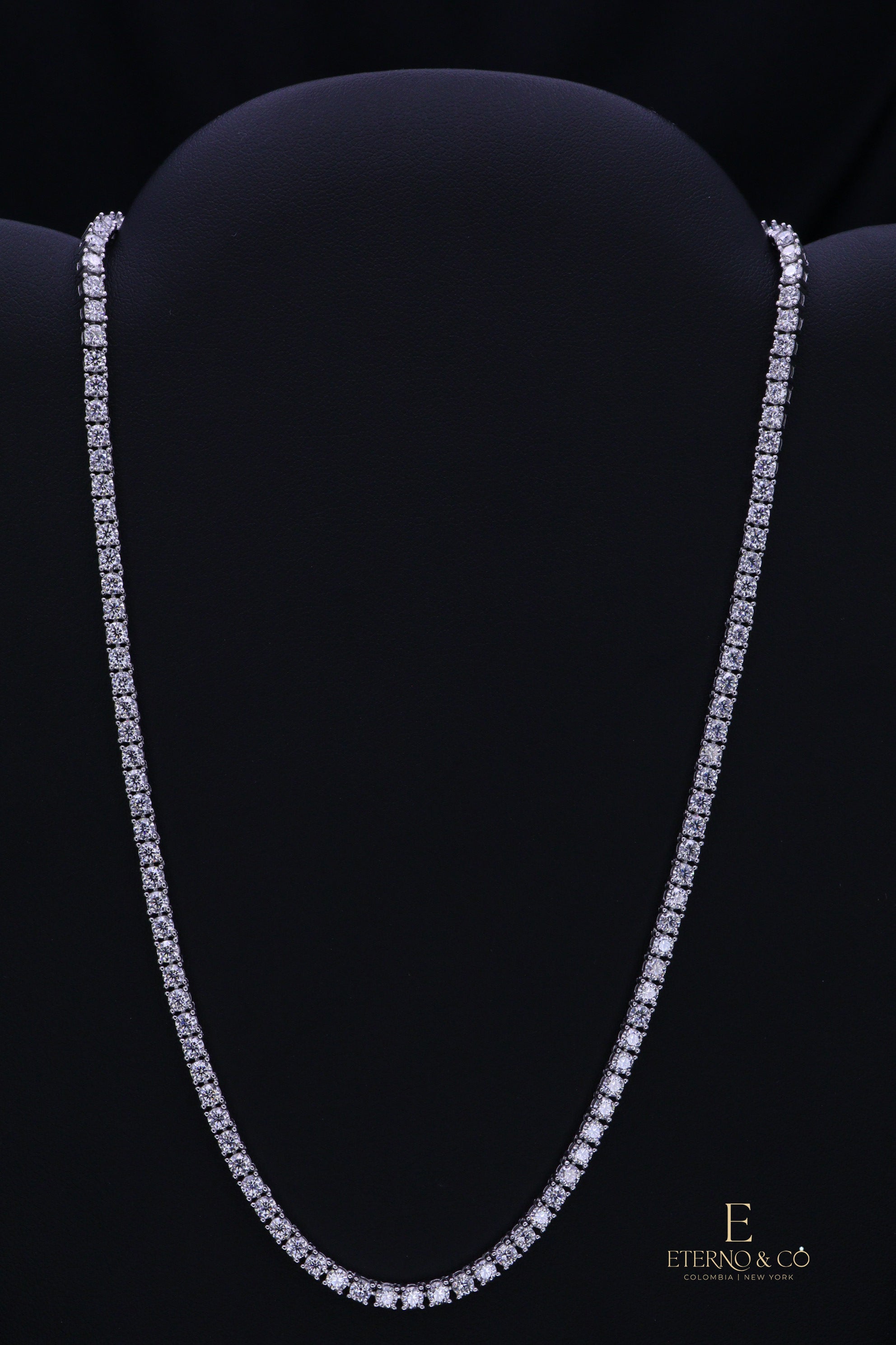 MOISSONITE NECKLACE 3MM-18IN