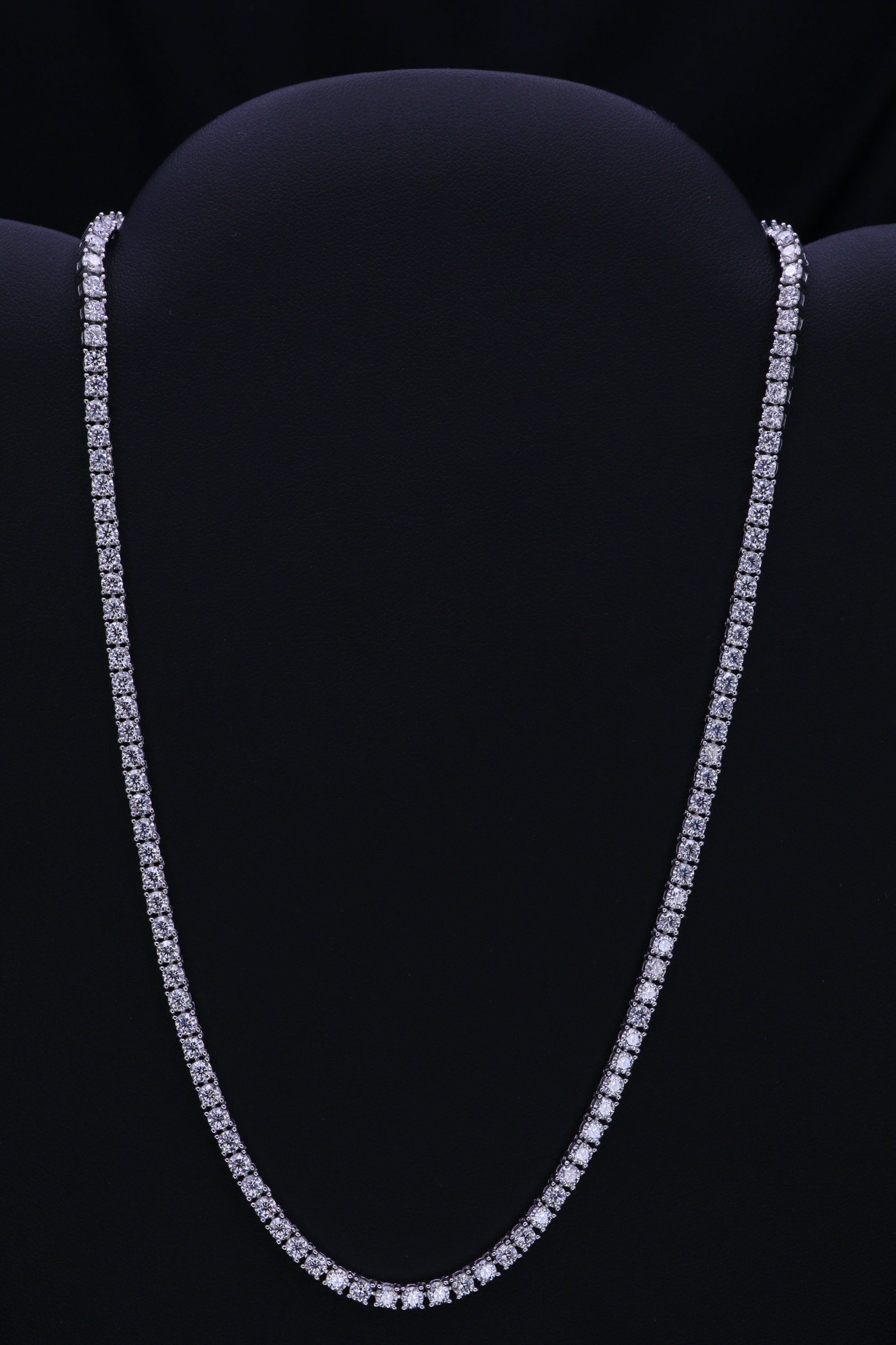 MOISSONITE NECKLACE 3MM-18IN