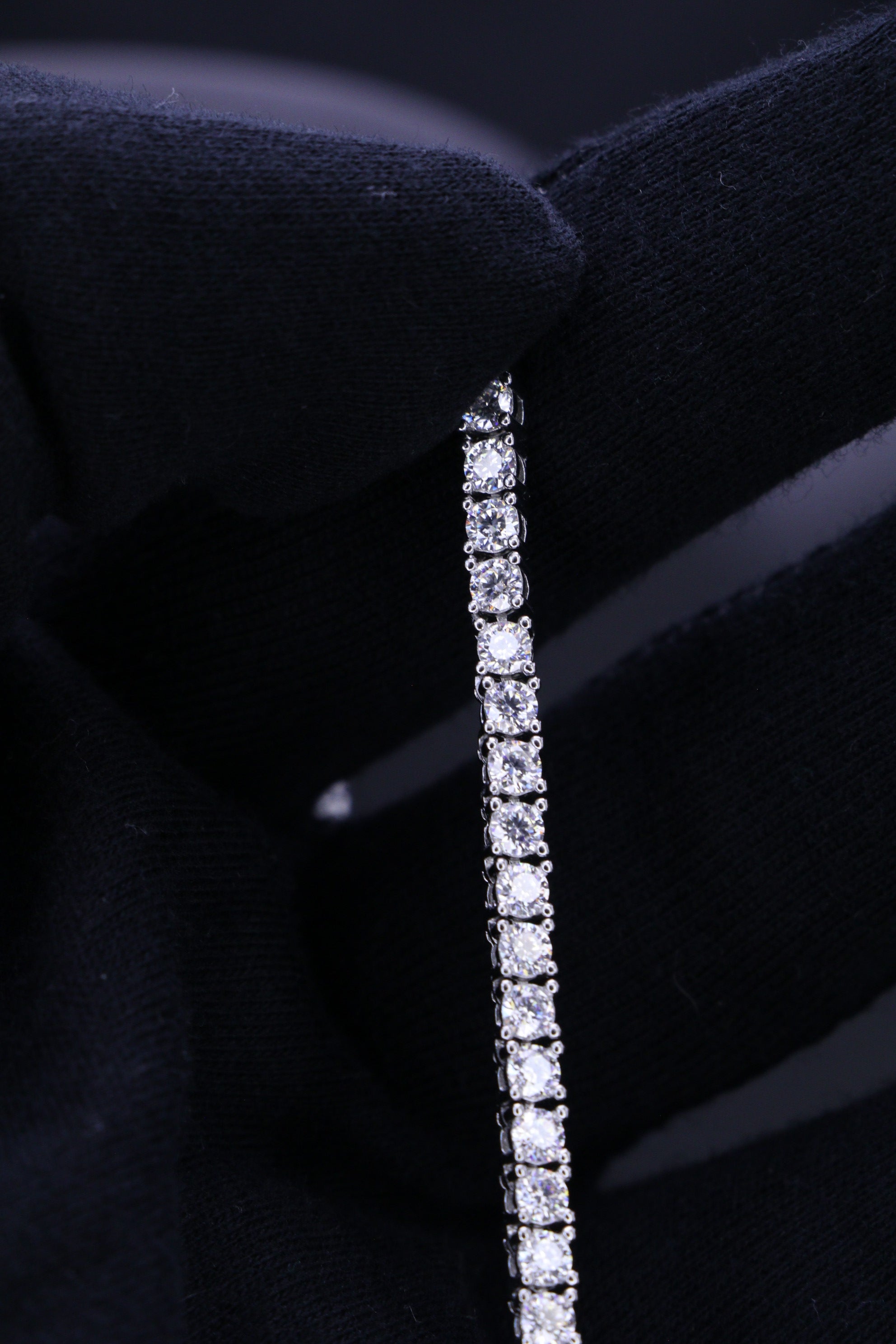 MOISSONITE NECKLACE 3MM-18IN