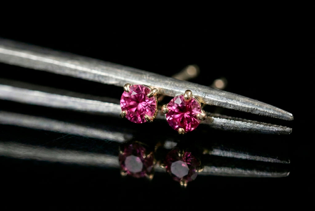 PINK TOPAZ STUDS