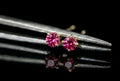 PINK TOPAZ STUDS