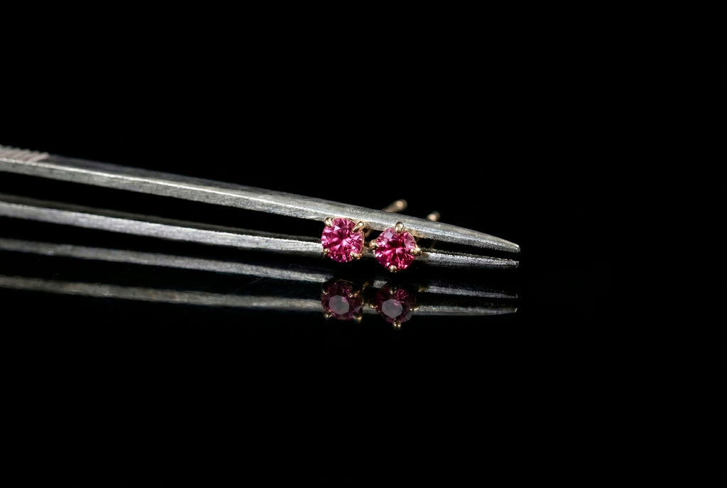 PINK TOPAZ STUDS