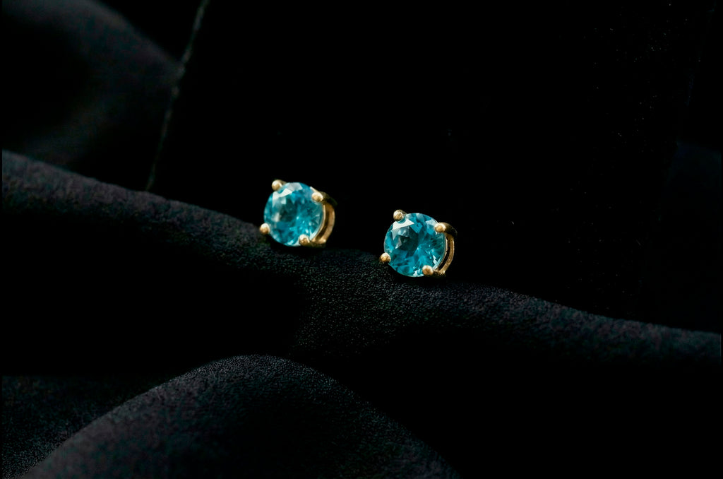 BLUE TOPAZ STUDS