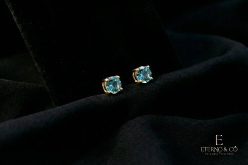 BLUE TOPAZ STUDS