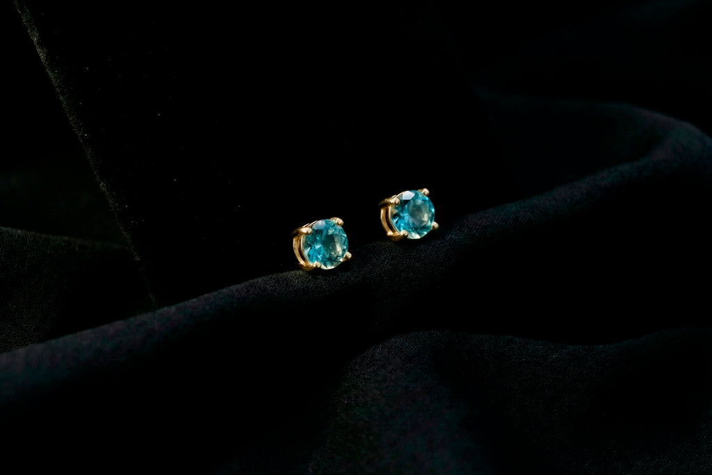 BLUE TOPAZ STUDS