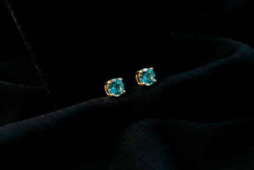 BLUE TOPAZ STUDS