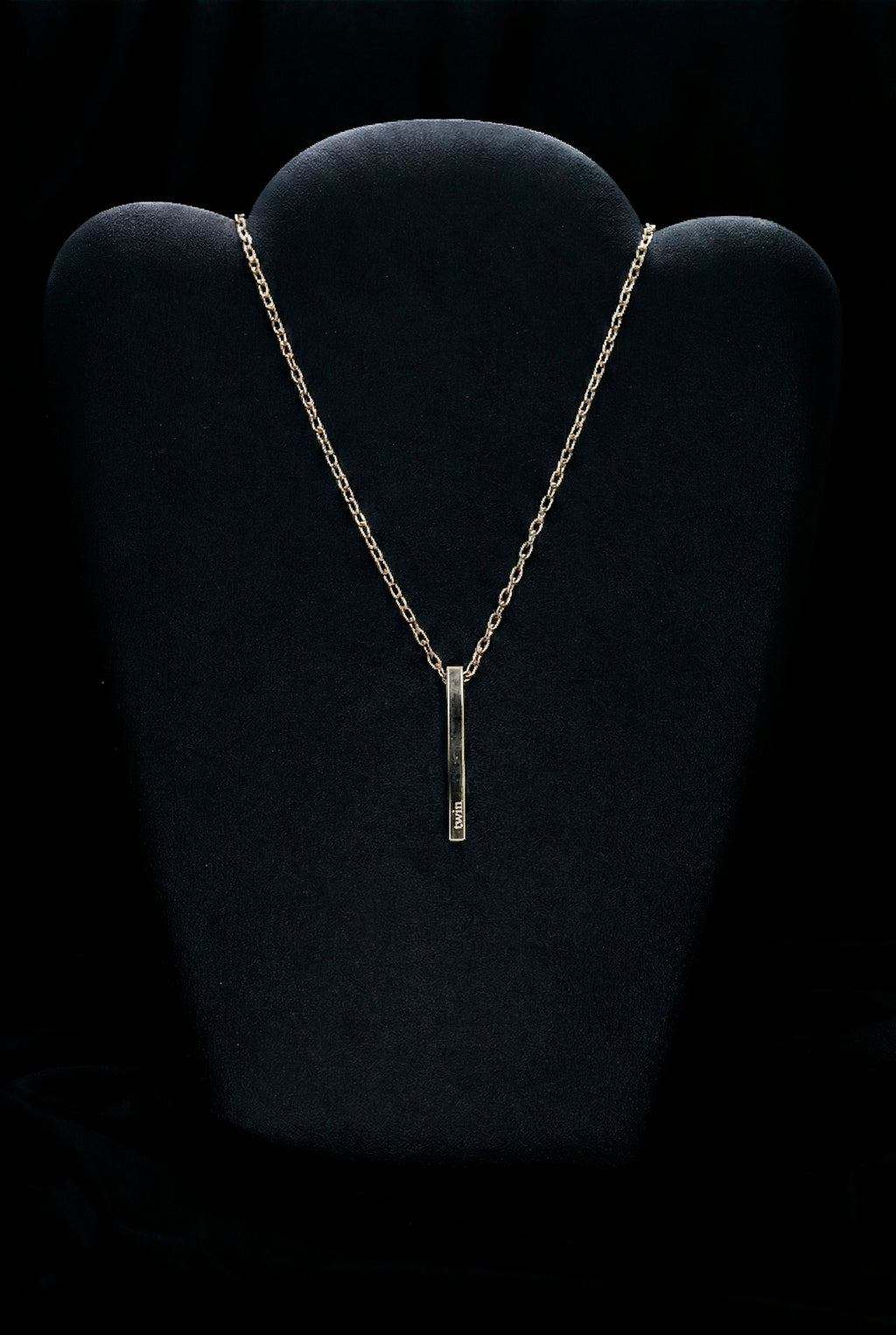 TWIN BAR NECKLACE 18K
