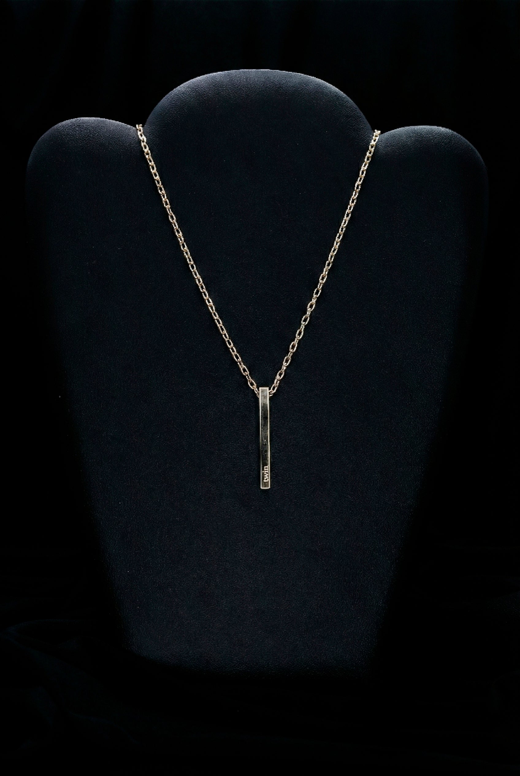 TWIN BAR NECKLACE 18K